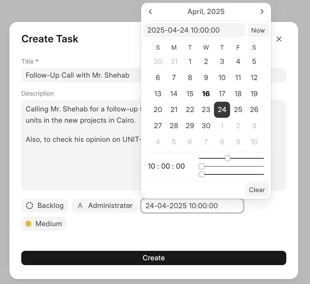 Assigning Tasks to team members with deadlines to ensure SLA is adhered