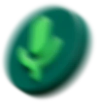 Green mic button icon blurred