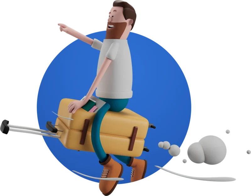 Man flying with a plug